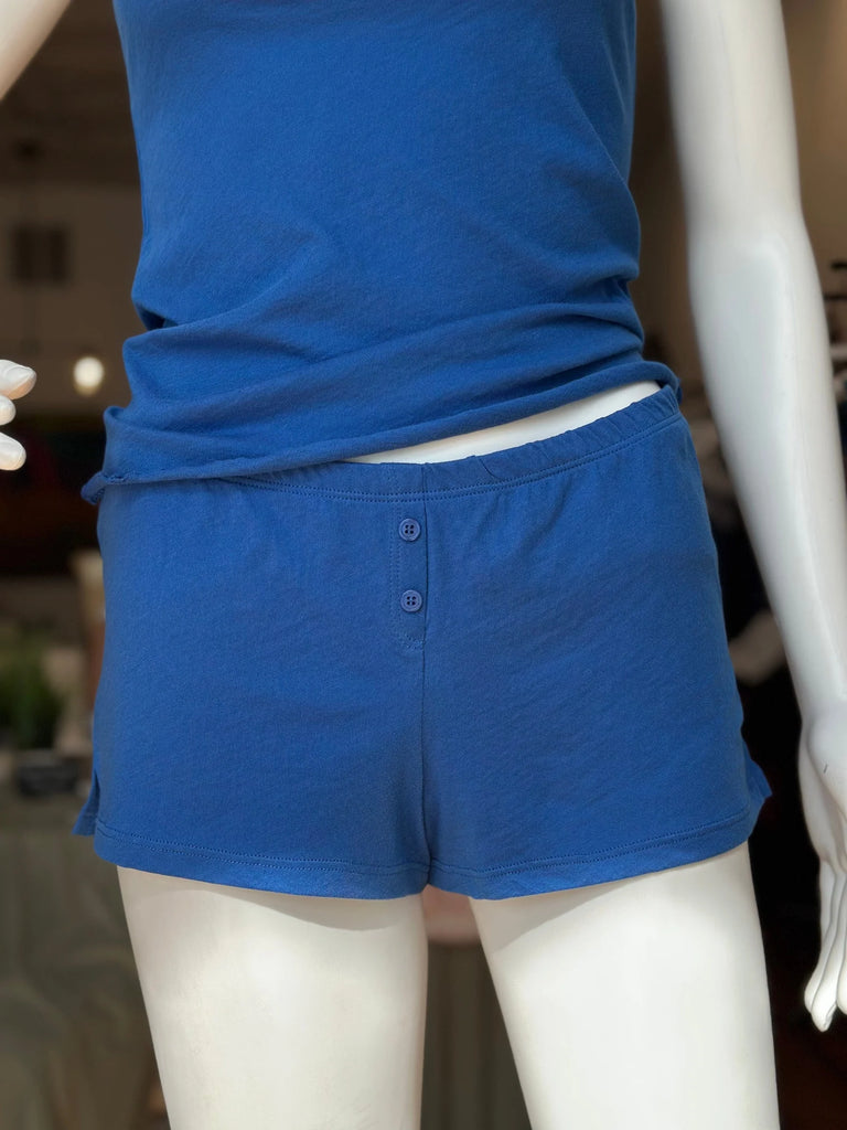 Organic Cotton Cami & Boxer Set in French Blue