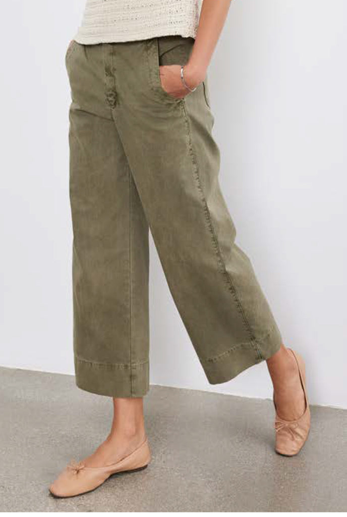 SABINE Cotton Pants in Axe