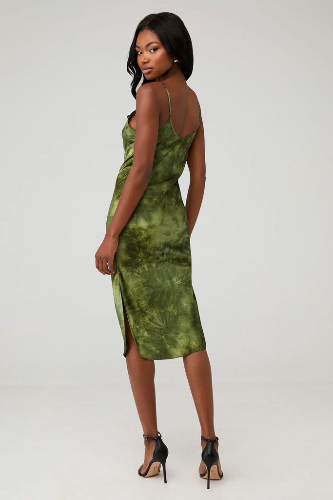 STAN Silk Cami Dress in Green