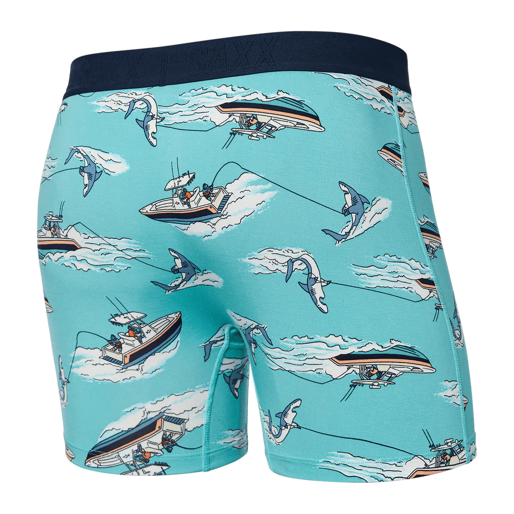 ULTRA Boxer Brief w/ Fly in Sharkski Turquoise