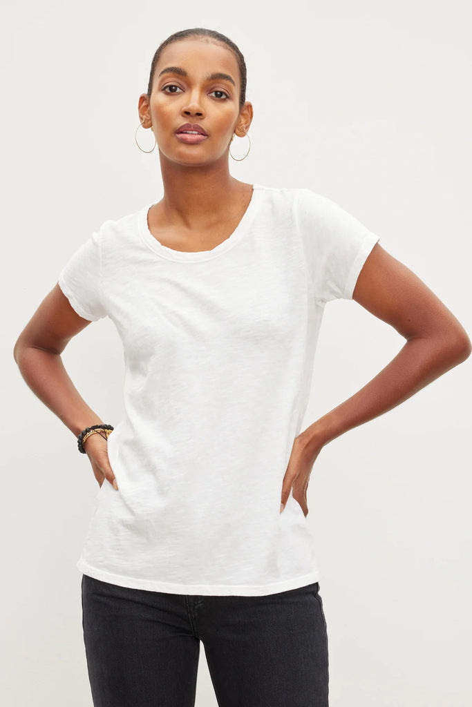 TILLY Short Sleeve Crew Neck Tee in White