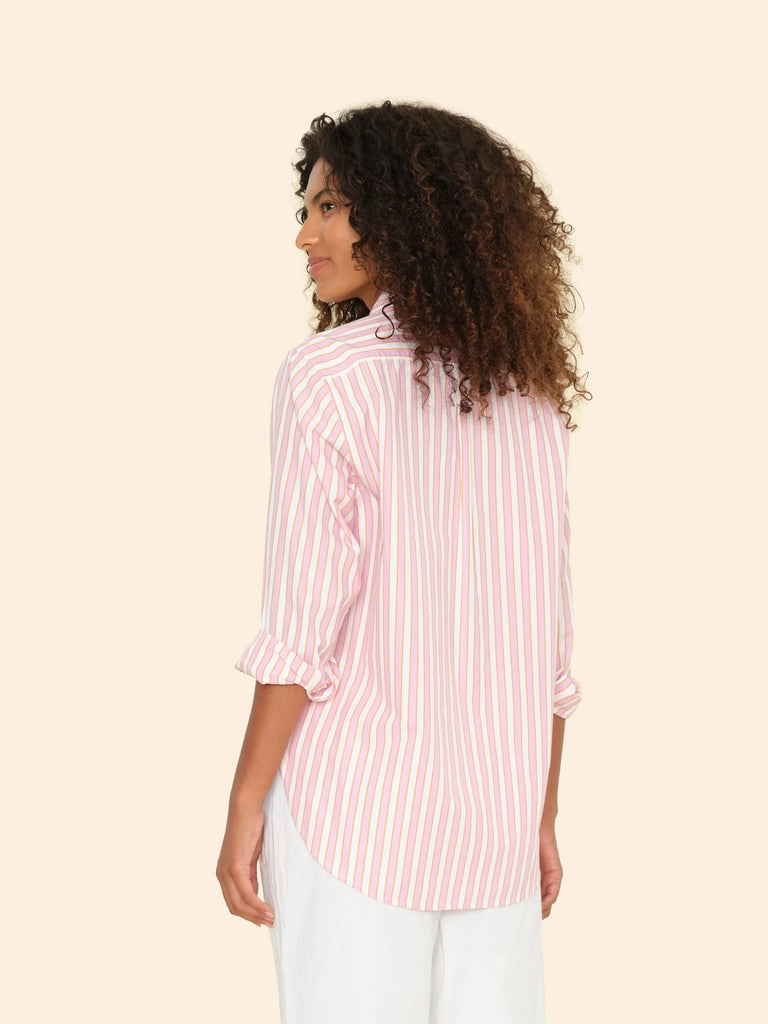 BEAU Long Sleeve Shirt in Pink Sorbet Stripes