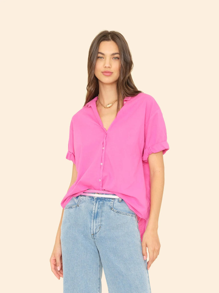 CHANNING Short Sleeve Shirt in Pink Thorn