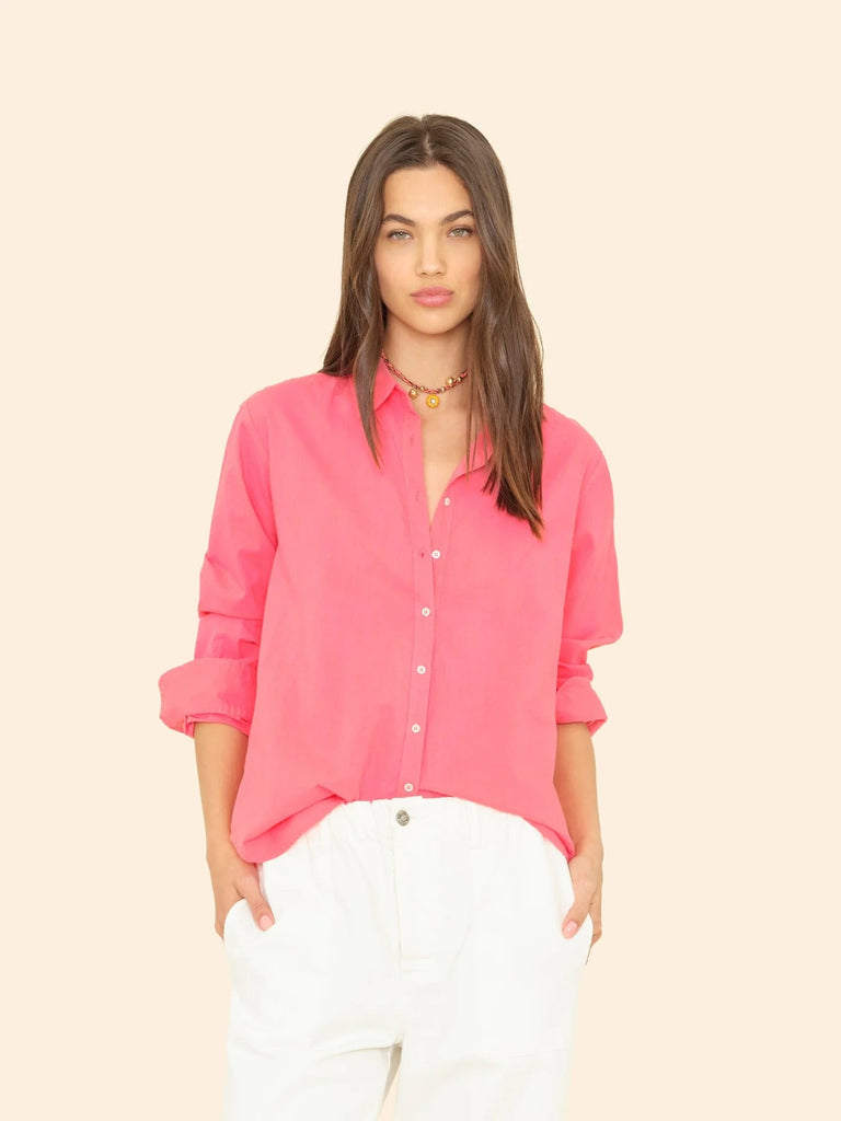 BEAU Long Sleeve Shirt in Sun Kiss Coral