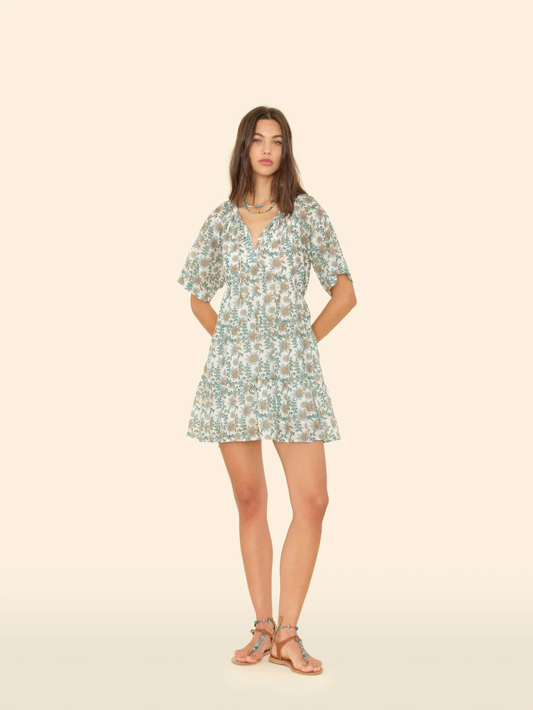 LOUISE Short Sleeve Dress in Gardenia