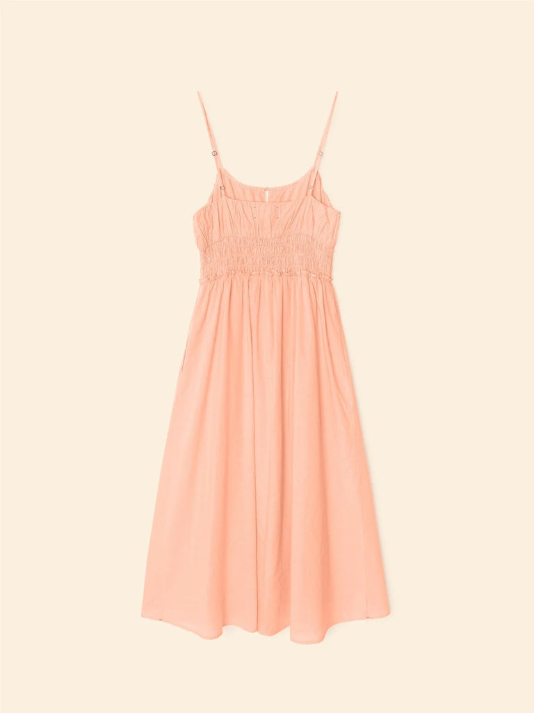 JESSA Poplin Midi Dress in Grapefruit