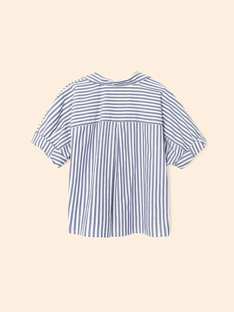 TEDDY Short Sleeve Striped Shirt in Mediterranean