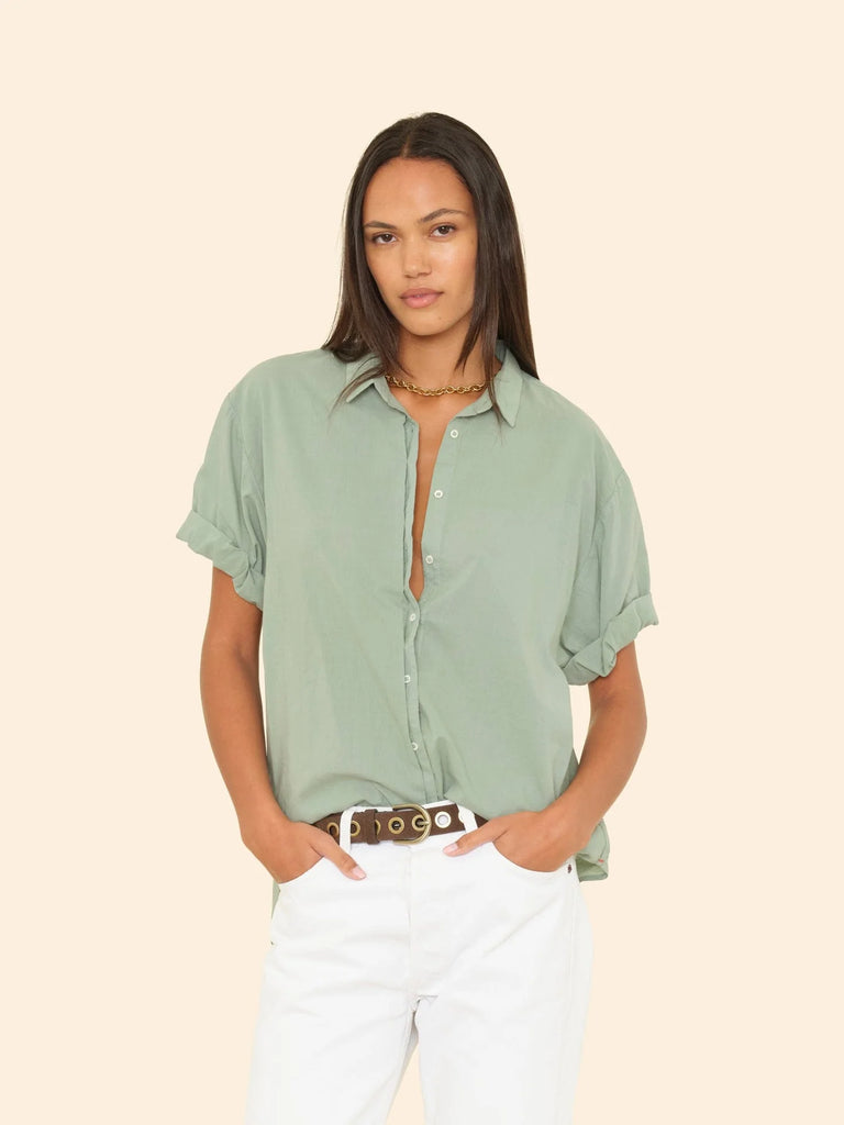 CHANNING Short Sleeve Shirt in Sage Leaf
