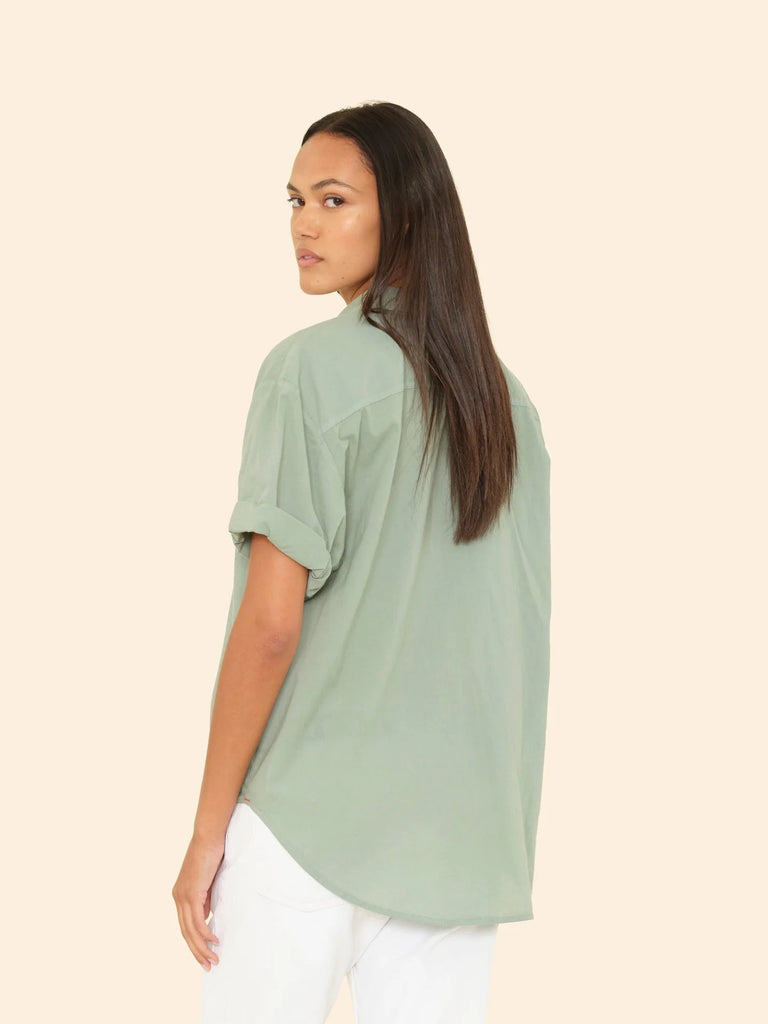 CHANNING Short Sleeve Shirt in Sage Leaf