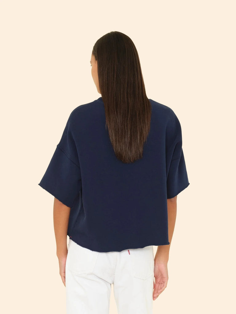 ROMEO Short Sleeve Sweatshirt in Navy