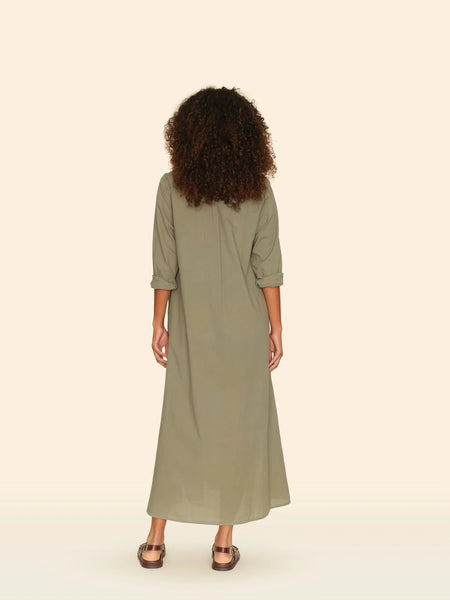 boden dress green Maxi in Army – Christina's Luxuries 100% Cotton. Color:FRENCH BLUE Night Code Rihoas Chiffon Mock Neck