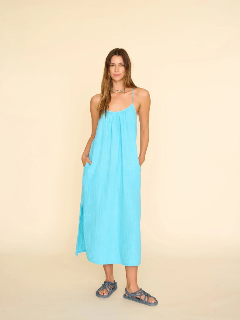 TALIA Racerback Maxi Dress in Sea Star