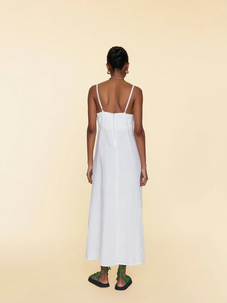 Christina Strappy Back Linen Dress White main image 0