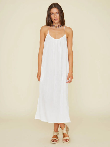 Gauze Boyfriend Maxi Dress in White – Christina's Luxuries