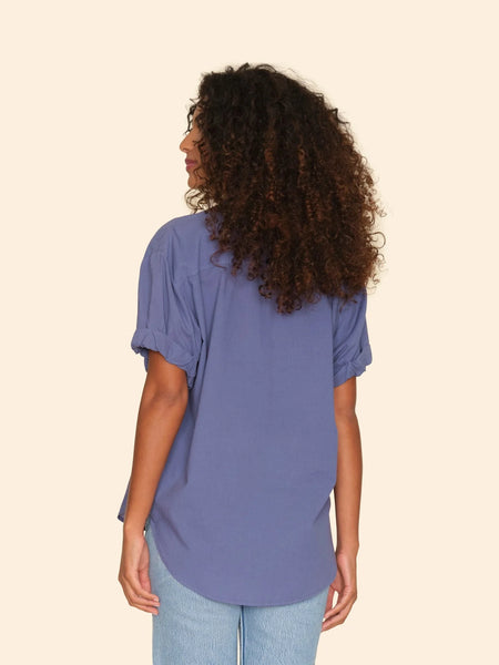 CHANNING Short Sleeve Shirt in Marlin Blue – Christina's Luxuries
