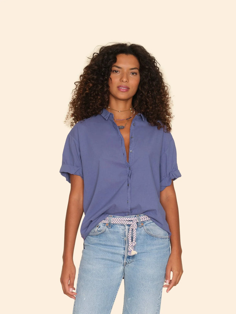 CHANNING Short Sleeve Shirt in Marlin Blue