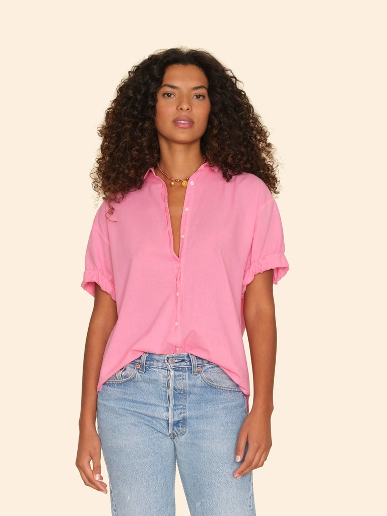 CHANNING Short Sleeve Shirt in Rose Pink