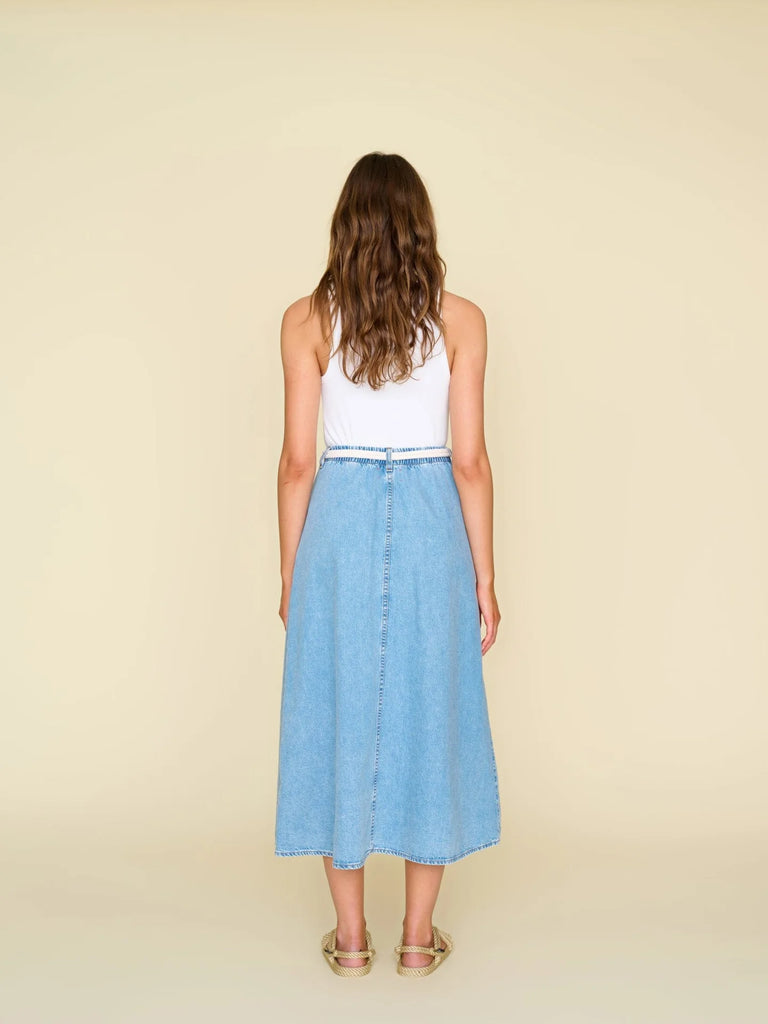GERRI Denim Skirt in Blue Jay