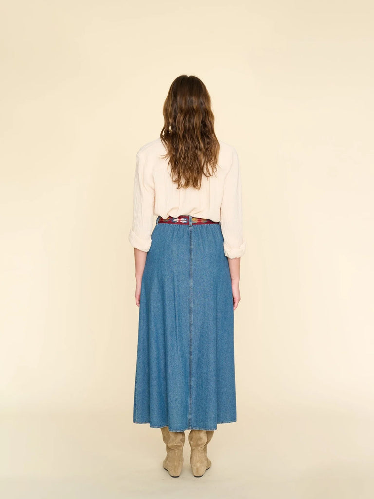SPENCE Denim Skirt in Nightingale