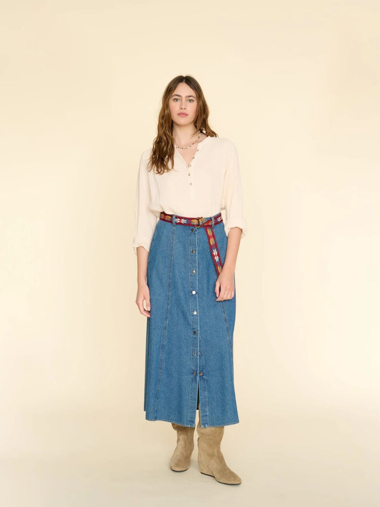 SPENCE Denim Skirt in Nightingale