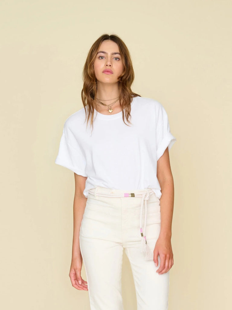 PALMER Boxy Crew Neck Tee in White