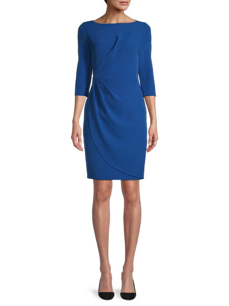CALANDRA Sheath Dress in Berry Blue