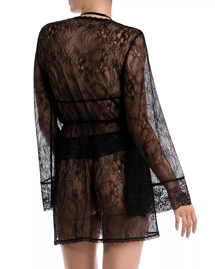 WAIT UNTIL DARK Wrap Robe in Black