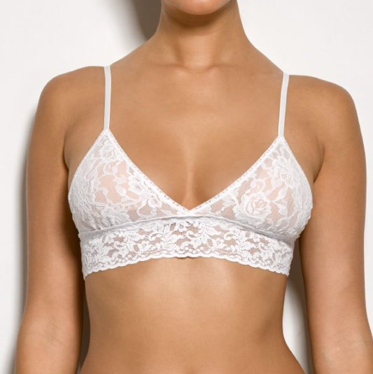 Signature Lace Bralette in White