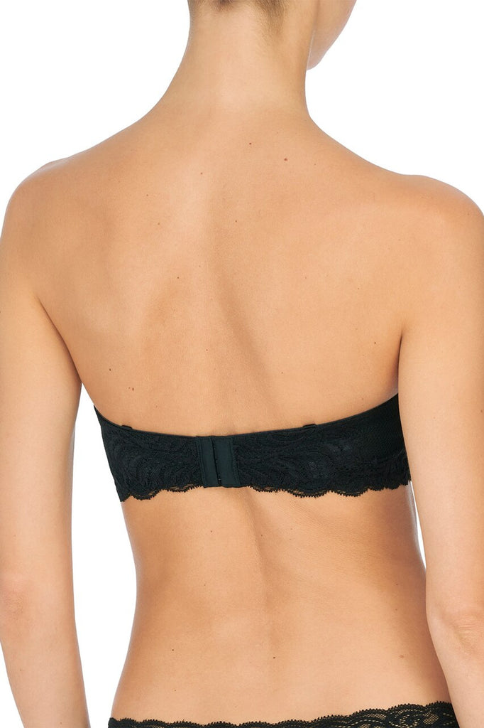 FEATHERS Strapless Convertible Plunge Bra in Black