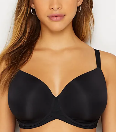 Plus Size Back Smoother Black Underwire Bra