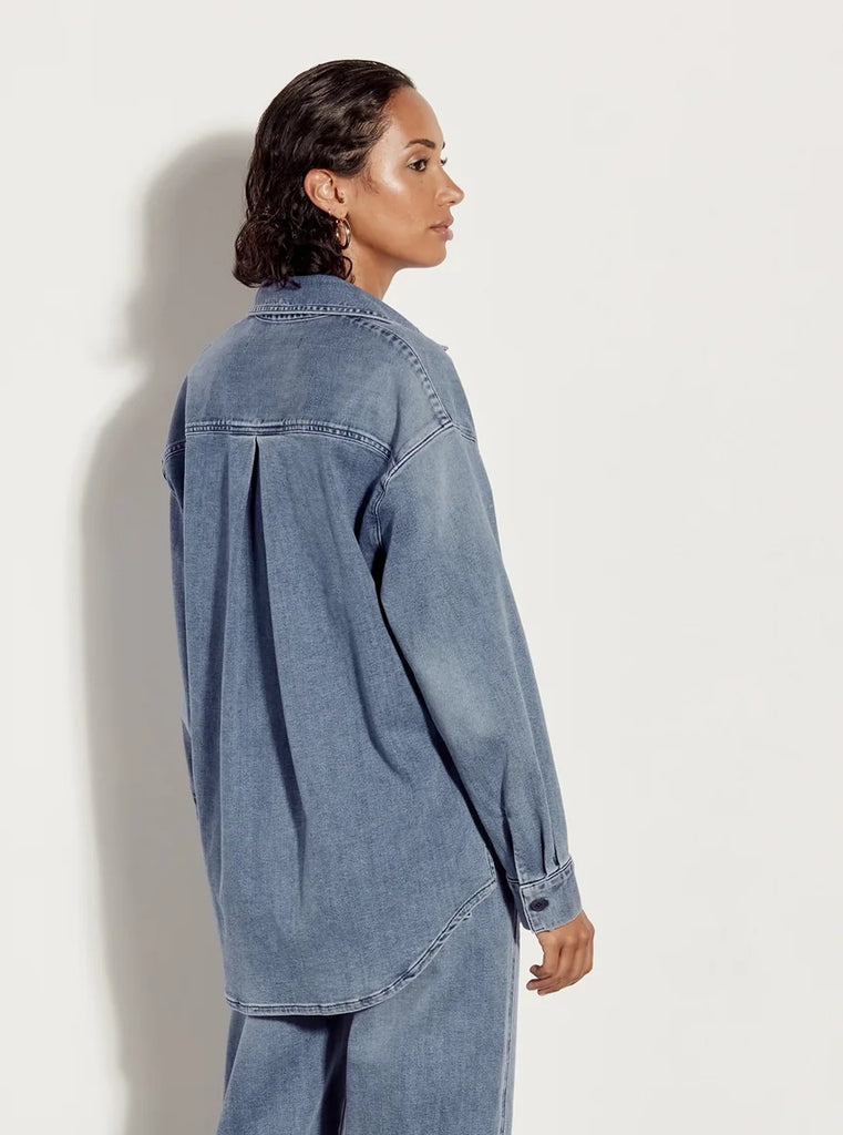 Oversized Shirt in Mid Wash