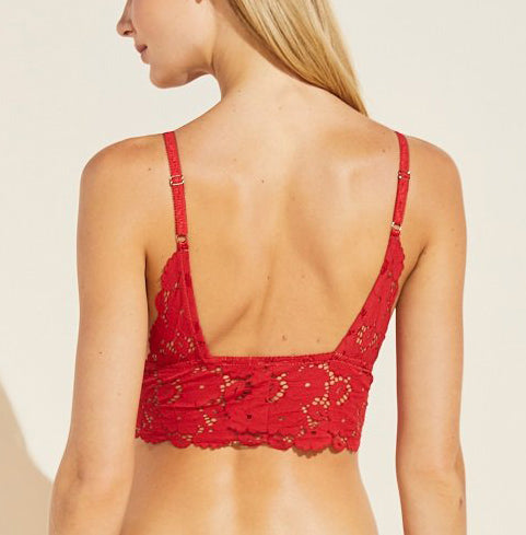 NAYA Longline Bralette in Haute Red