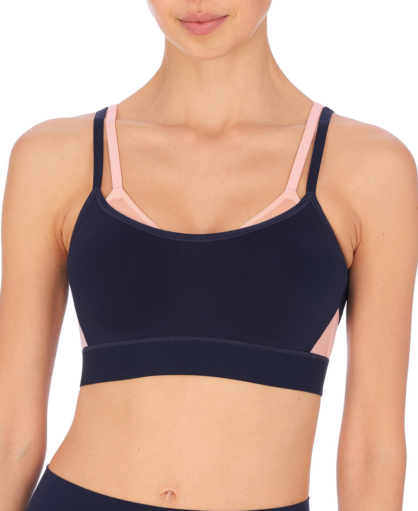 GRAVITY Contour Underwire Sports Bra in Navy/Antique Peach