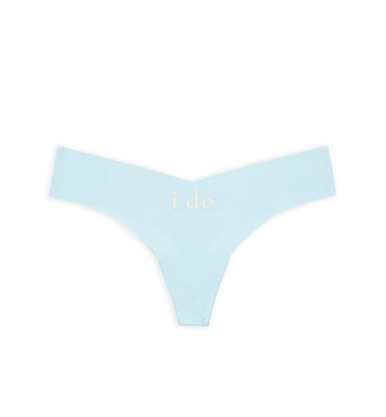 "I DO" Applique Thong