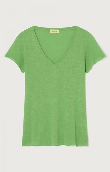 JACKSONVILLE V-Neck Short Sleeve Tee in Vintage Aloe