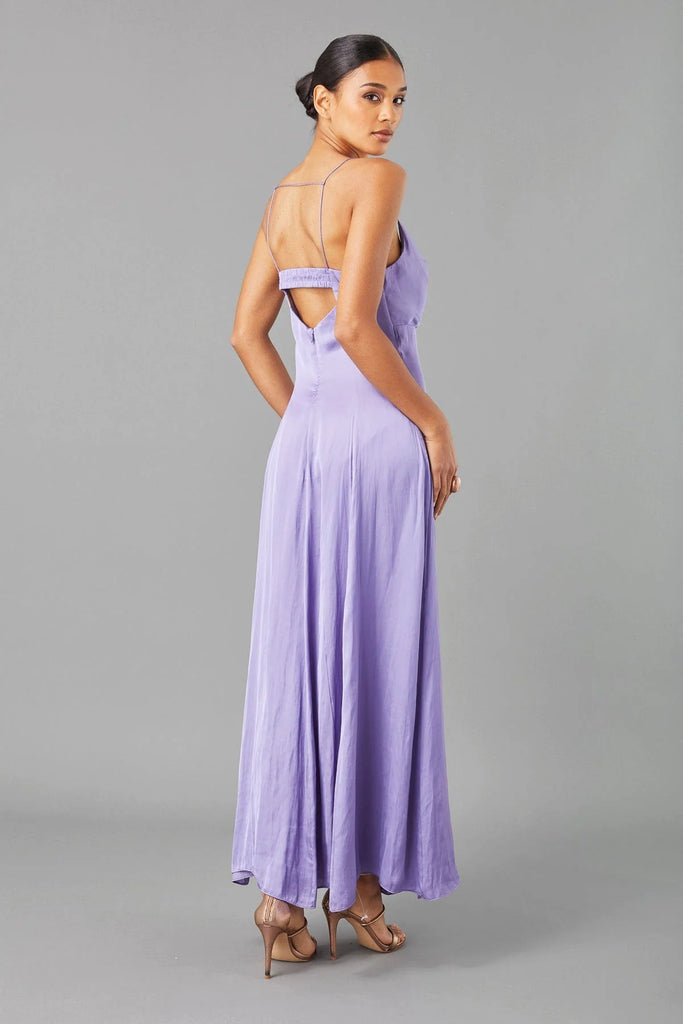 Cowl Neck Maxi Dress in Purple