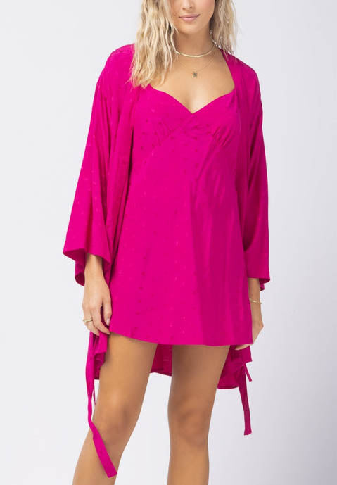 MOONLIT Robe in Bougainvillea