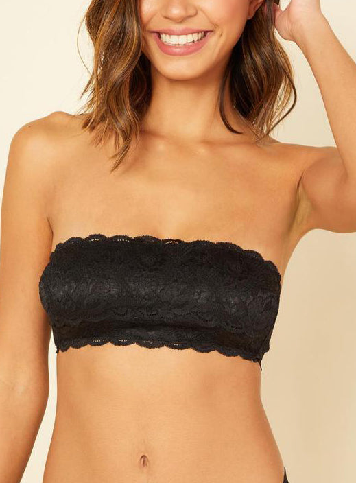 FLIRTIE Lace Bandeau Bra in Black