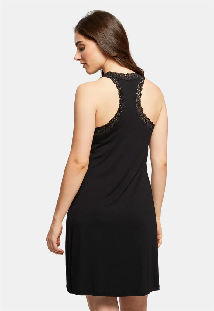 Racerback Chemise in Black