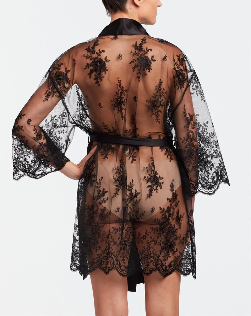 DARLING Lace Robe in Black