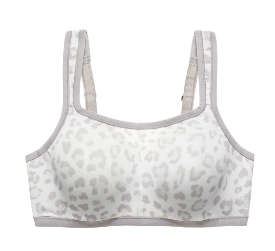 YOGI Convertible Underwire Sports Bra in Lead Cheetah