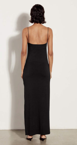 Strappy Side Slit Maxi Dress in Black – Christina's Luxuries