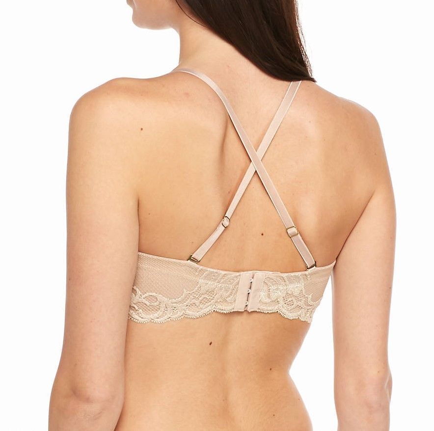 FEATHERS Strapless Convertible Plunge Bra in Cafe