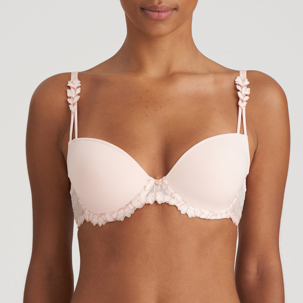 LEDA Padded Balcony Bra in Glossy Pink