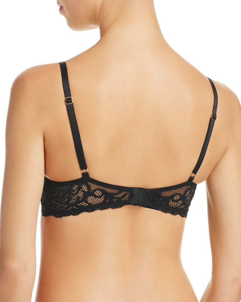 FEATHERS Plunge Bra in Black