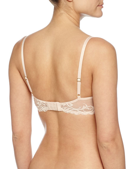 FEATHERS Plunge Bra in Cameo Rose