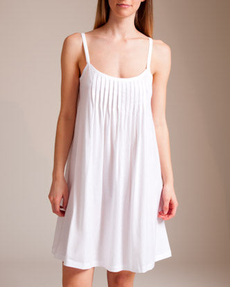 JULIET Pleated Bib Babydoll Chemise in White – Christina's Luxuries