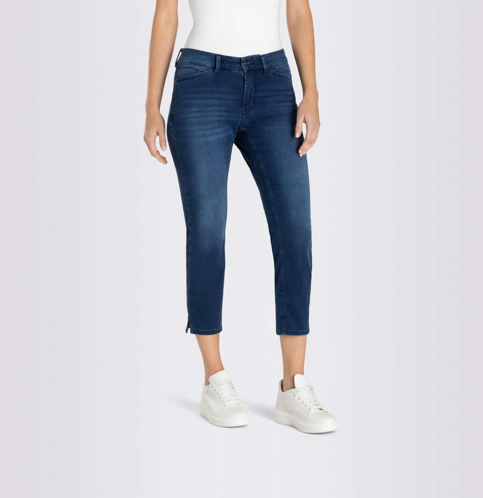 DREAM SUMMER Slim Crop Jeans in Ocean Blue Washed