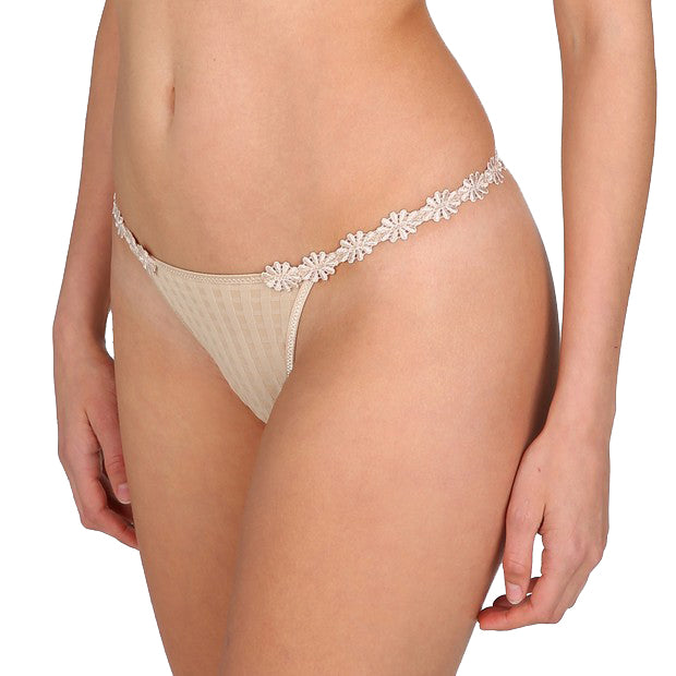 AVERO String Thong in Cafe Latté