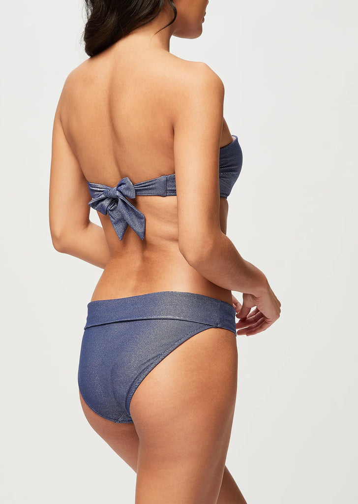 MIDNIGHT HEAVENS Bandeau & Brief Bikini in Navy